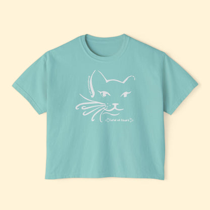 Whiskers | FUNDRAISER for Feral At Heart | Comfort Colors Boxy Tee - Detezi Designs - 19218810026437241781