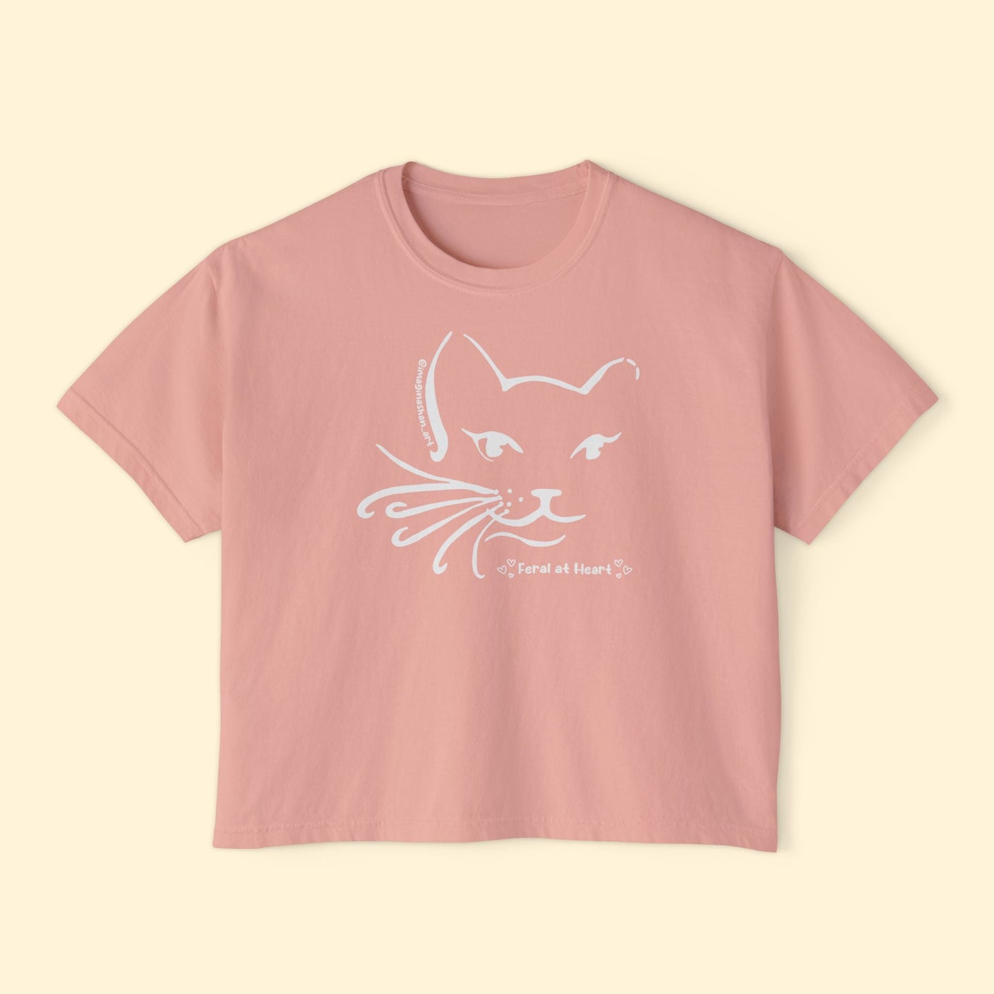 Whiskers | FUNDRAISER for Feral At Heart | Comfort Colors Boxy Tee - Detezi Designs - 22718488653797530169