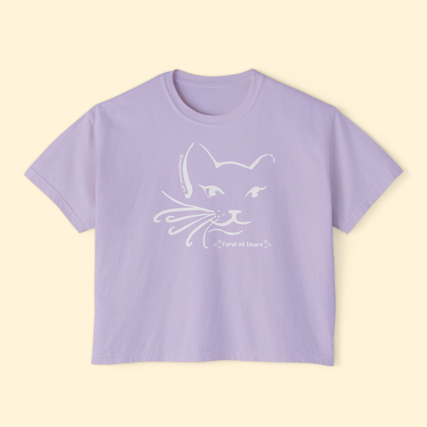 Whiskers | FUNDRAISER for Feral At Heart | Comfort Colors Boxy Tee - Detezi Designs - 29374442714922033373
