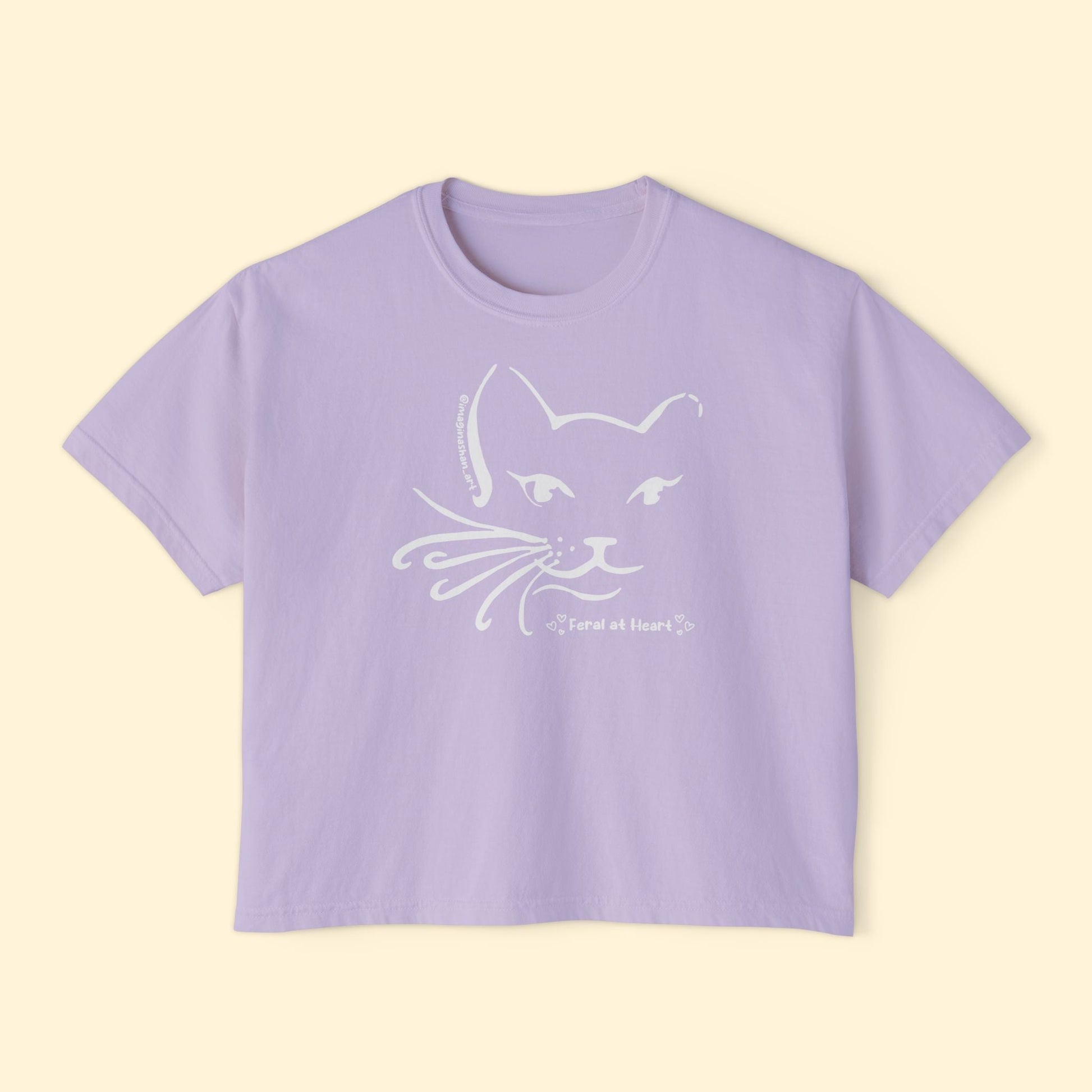 Whiskers | FUNDRAISER for Feral At Heart | Comfort Colors Boxy Tee - Detezi Designs - 29374442714922033373