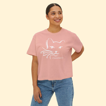 Whiskers | FUNDRAISER for Feral At Heart | Comfort Colors Boxy Tee - Detezi Designs - 29374442714922033373