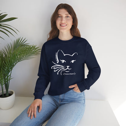 Whiskers | FUNDRAISER for Feral At Heart | Crewneck Sweatshirt - Detezi Designs - 14134815698544542683