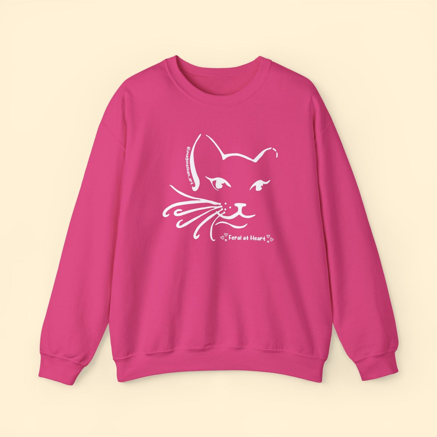 Whiskers | FUNDRAISER for Feral At Heart | Crewneck Sweatshirt - Detezi Designs - 18201213790233701835
