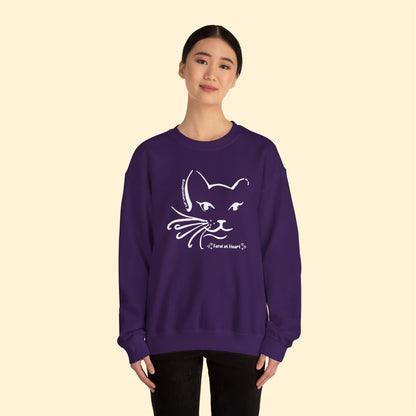 Whiskers | FUNDRAISER for Feral At Heart | Crewneck Sweatshirt - Detezi Designs - 18201213790233701835