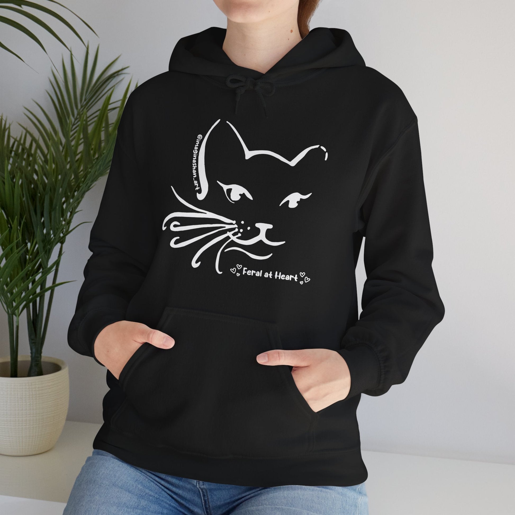 Whiskers | FUNDRAISER for Feral At Heart | Hooded Sweatshirt - Detezi Designs - 10232573134733281767