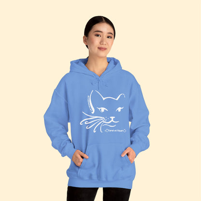 Whiskers | FUNDRAISER for Feral At Heart | Hooded Sweatshirt - Detezi Designs - 11729323830234562990