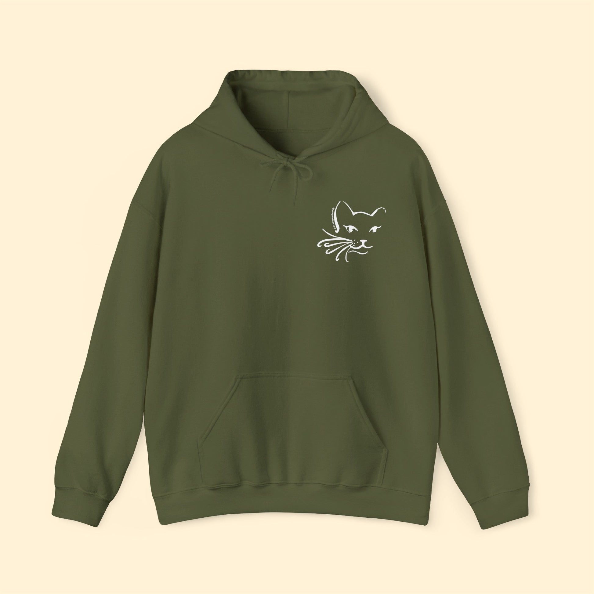 Whiskers | FUNDRAISER for Feral At Heart | Hooded Sweatshirt - Detezi Designs-11729323830234562990