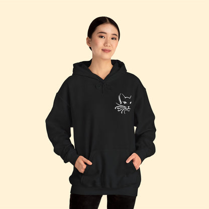 Whiskers | FUNDRAISER for Feral At Heart | Hooded Sweatshirt - Detezi Designs-23230020342732697071