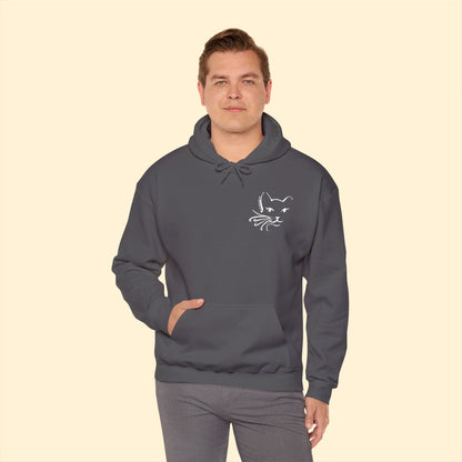 Whiskers | FUNDRAISER for Feral At Heart | Hooded Sweatshirt - Detezi Designs-23230020342732697071