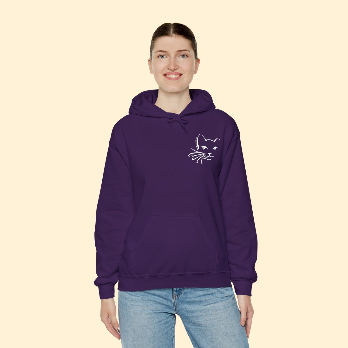 Whiskers | FUNDRAISER for Feral At Heart | Hooded Sweatshirt - Detezi Designs-23230020342732697071