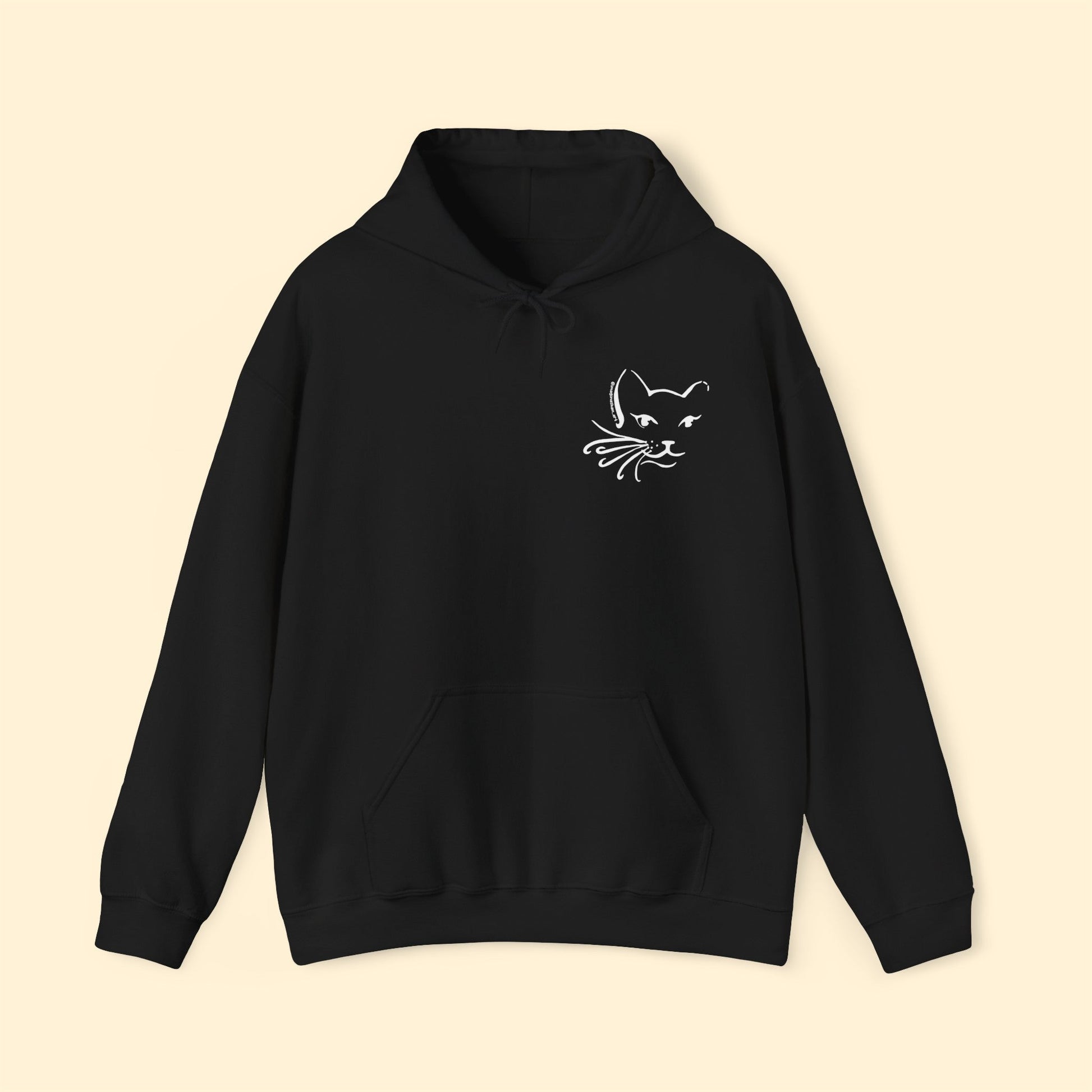 Whiskers | FUNDRAISER for Feral At Heart | Hooded Sweatshirt - Detezi Designs-32372742355433378664