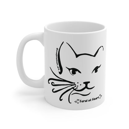 Whiskers | FUNDRAISER for Feral At Heart | Mug - Detezi Designs - 33298230182200866562