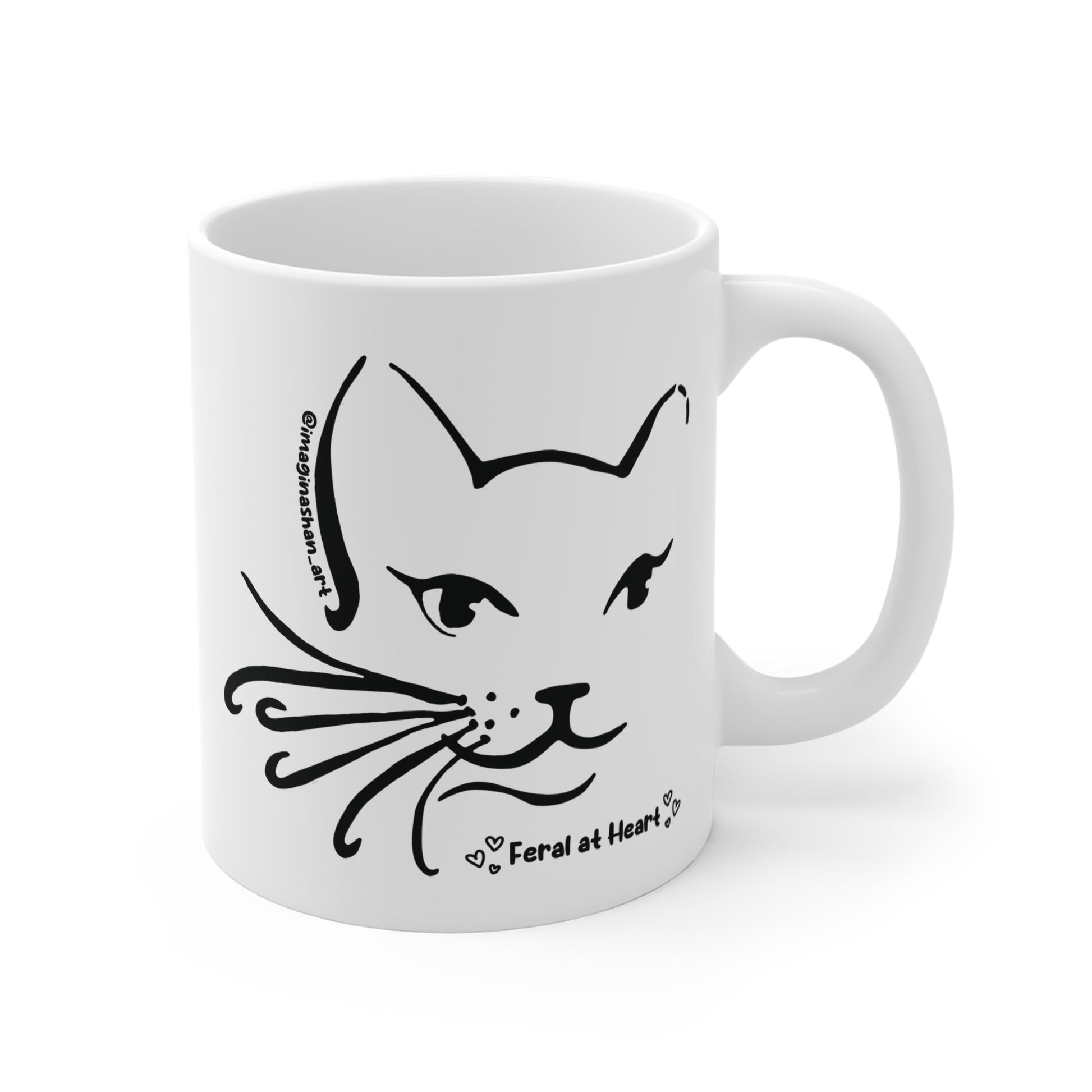 Whiskers | FUNDRAISER for Feral At Heart | Mug - Detezi Designs - 33298230182200866562