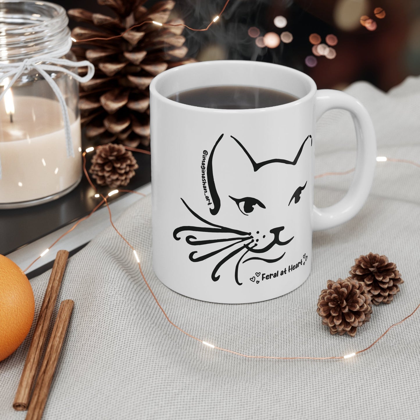 Whiskers | FUNDRAISER for Feral At Heart | Mug - Detezi Designs - 33298230182200866562