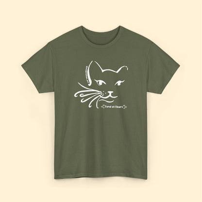 Whiskers | FUNDRAISER for Feral At Heart | T-shirt - Detezi Designs - 14105480381081521307