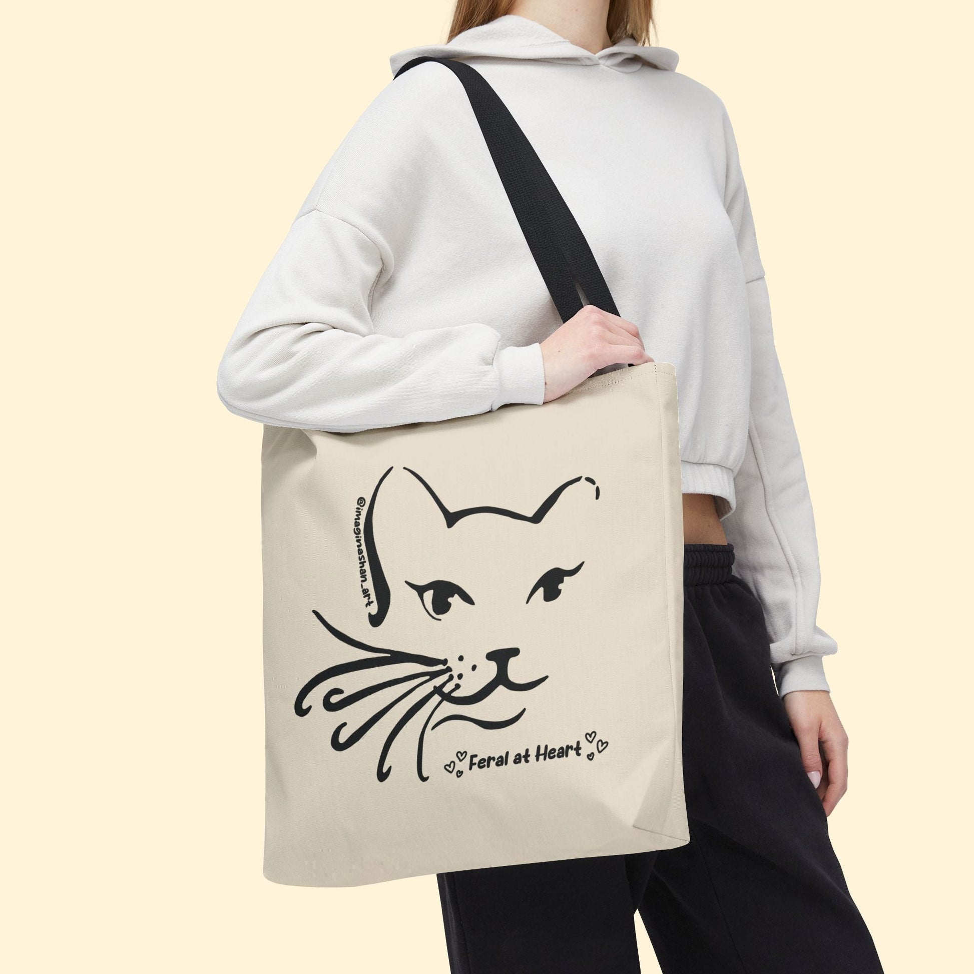 Whiskers | FUNDRAISER for Feral At Heart | Tote Bag - Detezi Designs - 14007832237107373735