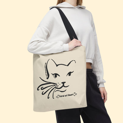 Whiskers | FUNDRAISER for Feral At Heart | Tote Bag - Detezi Designs - 14007832237107373735