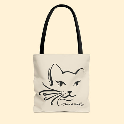 Whiskers | FUNDRAISER for Feral At Heart | Tote Bag - Detezi Designs - 33260931527842775320