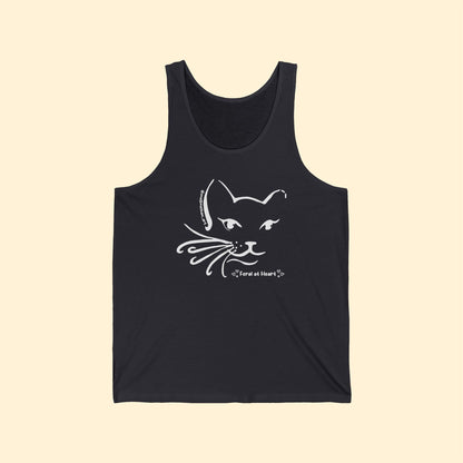 Whiskers | FUNDRAISER for Feral at Heart | Unisex Jersey Tank - Detezi Designs - 10600974649074095009