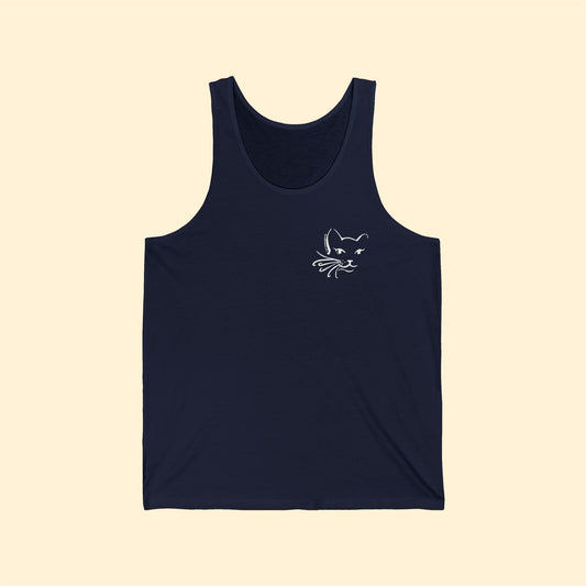 Whiskers | FUNDRAISER for Feral at Heart | Unisex Jersey Tank - Detezi Designs-32252389851569396877