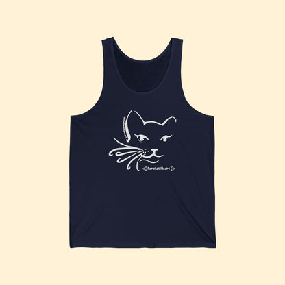 Whiskers | FUNDRAISER for Feral at Heart | Unisex Jersey Tank - Detezi Designs - 32252389851569396877