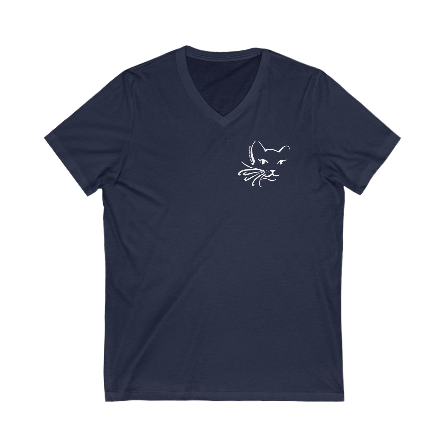 Whiskers | FUNDRAISER for Feral At Heart | Unisex V-Neck Tee - Detezi Designs-17679066990069657783