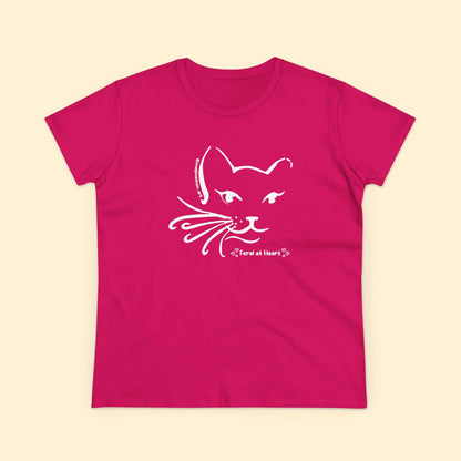 Whiskers | FUNDRAISER for Feral At Heart | Women's Midweight Cotton Tee - Detezi Designs - 13378037024272161160