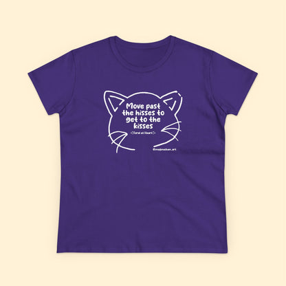 Whiskers | FUNDRAISER for Feral At Heart | Women's Midweight Cotton Tee - Detezi Designs - 26098180608847020601