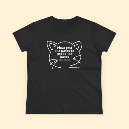 Whiskers | FUNDRAISER for Feral At Heart | Women's Midweight Cotton Tee - Detezi Designs - 30868807561378652814