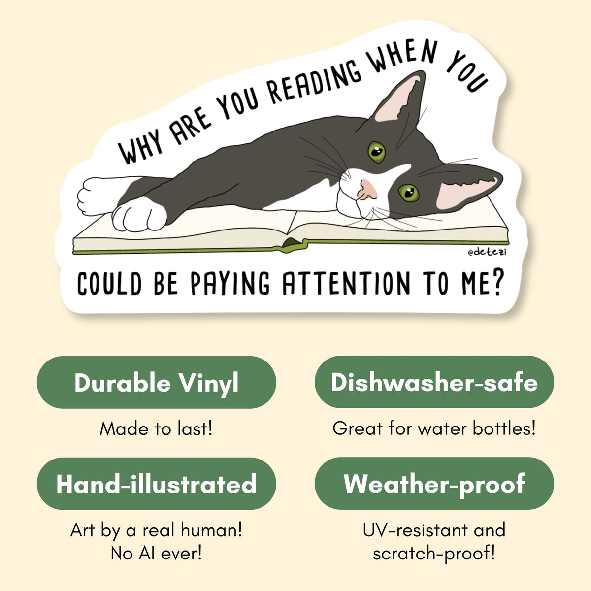 Why Are You Reading | Vinyl Sticker - Detezi Designs-