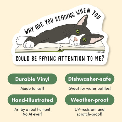 Why Are You Reading | Vinyl Sticker - Detezi Designs-