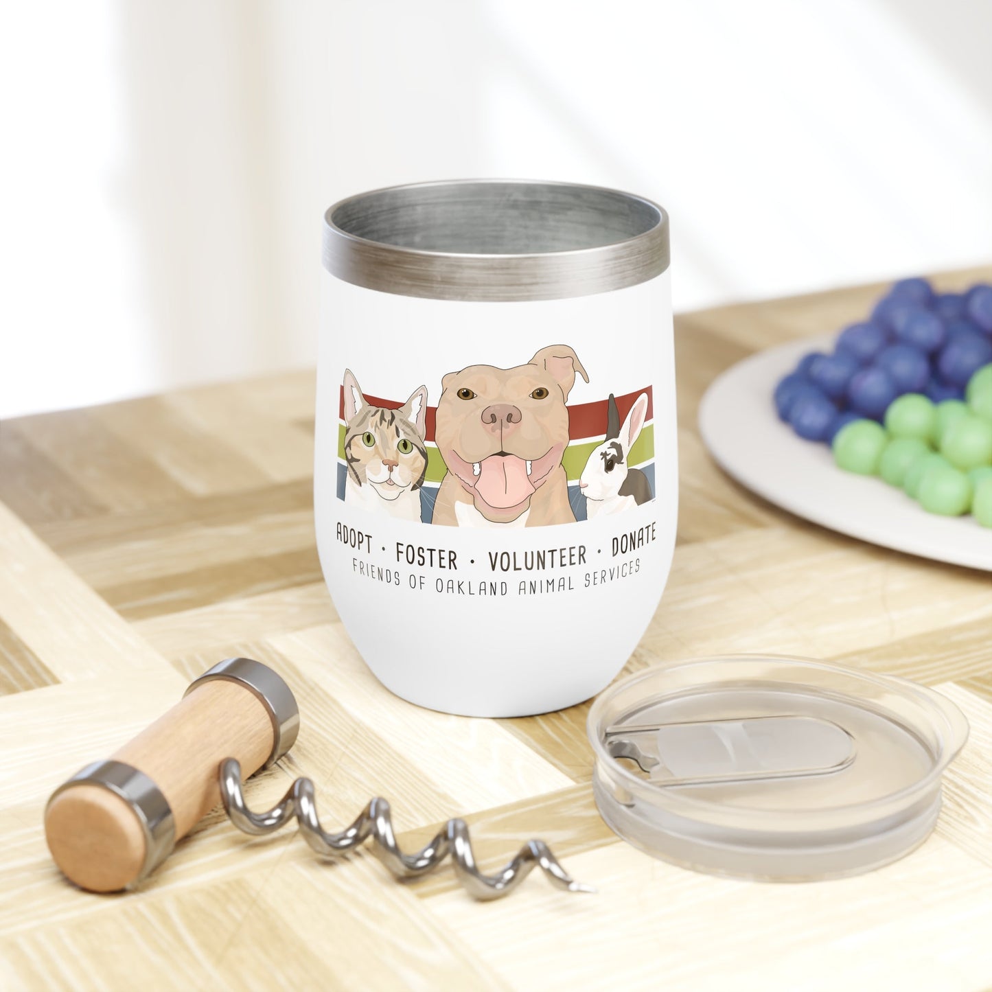 Wine Tumbler | FUNDRAISER | Friends of Oakland Animal Services - Detezi Designs - 25871141728903423557