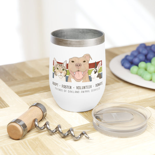Wine Tumbler | FUNDRAISER | Friends of Oakland Animal Services - Detezi Designs - 25871141728903423557