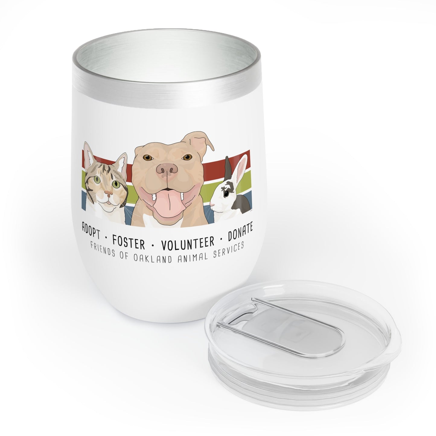 Wine Tumbler | FUNDRAISER | Friends of Oakland Animal Services - Detezi Designs - 25871141728903423557