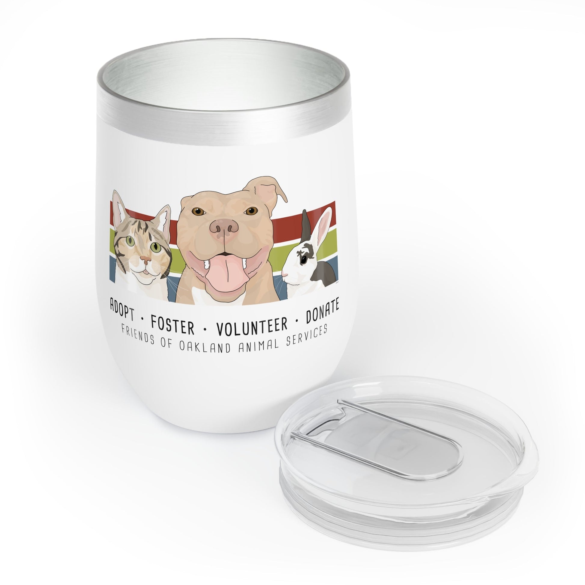Wine Tumbler | FUNDRAISER | Friends of Oakland Animal Services - Detezi Designs - 25871141728903423557