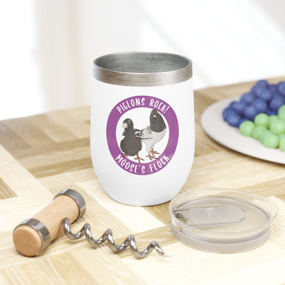 Wine Tumbler | FUNDRAISER | Moose's Flock | Pigeons Rock - Detezi Designs - 22747633286355670377