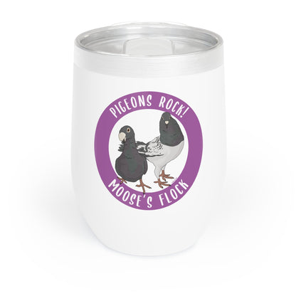 Wine Tumbler | FUNDRAISER | Moose's Flock | Pigeons Rock - Detezi Designs - 22747633286355670377