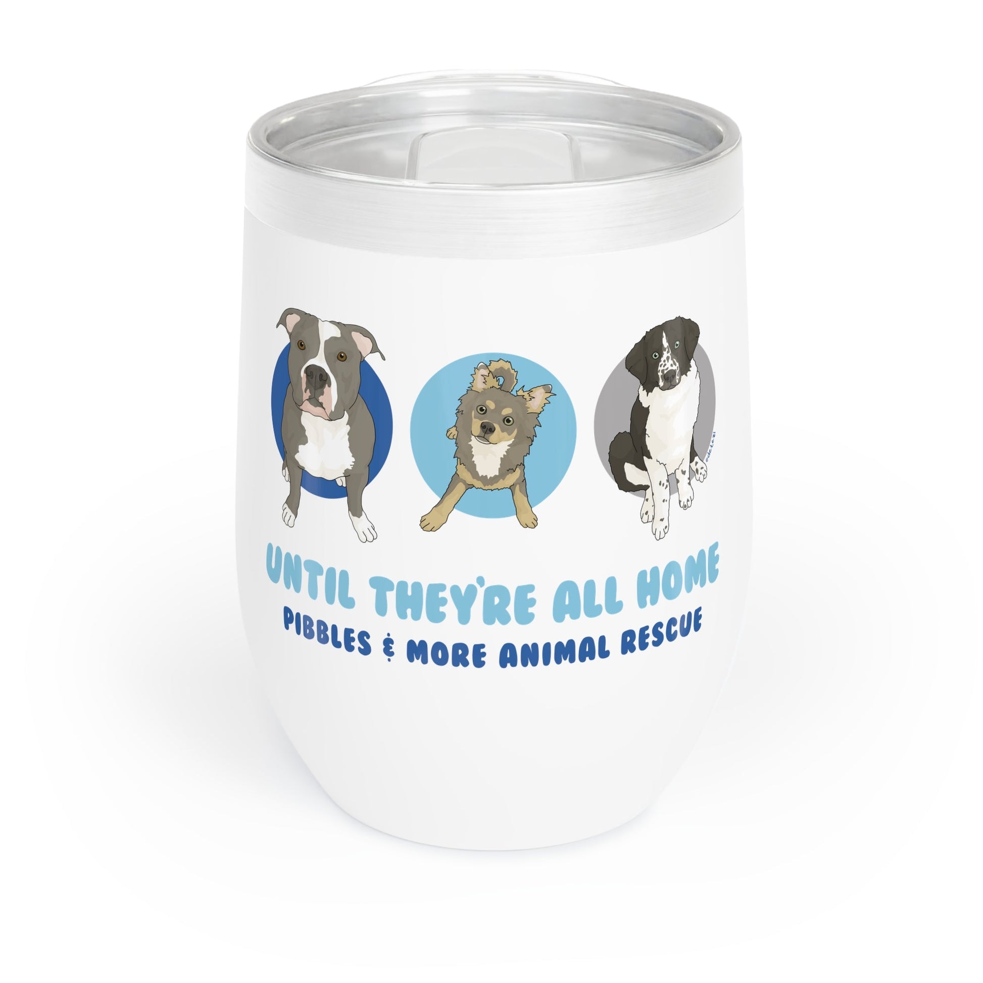 Wine Tumbler | FUNDRAISER | Pibbles & More Animal Rescue - Detezi Designs - 12497329013288649504