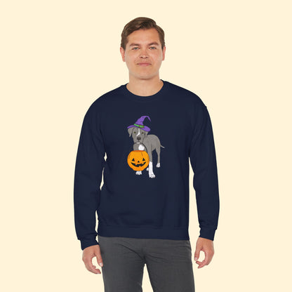 Witchy Puppy | Crewneck Sweatshirt - Detezi Designs - 19984431848494031551