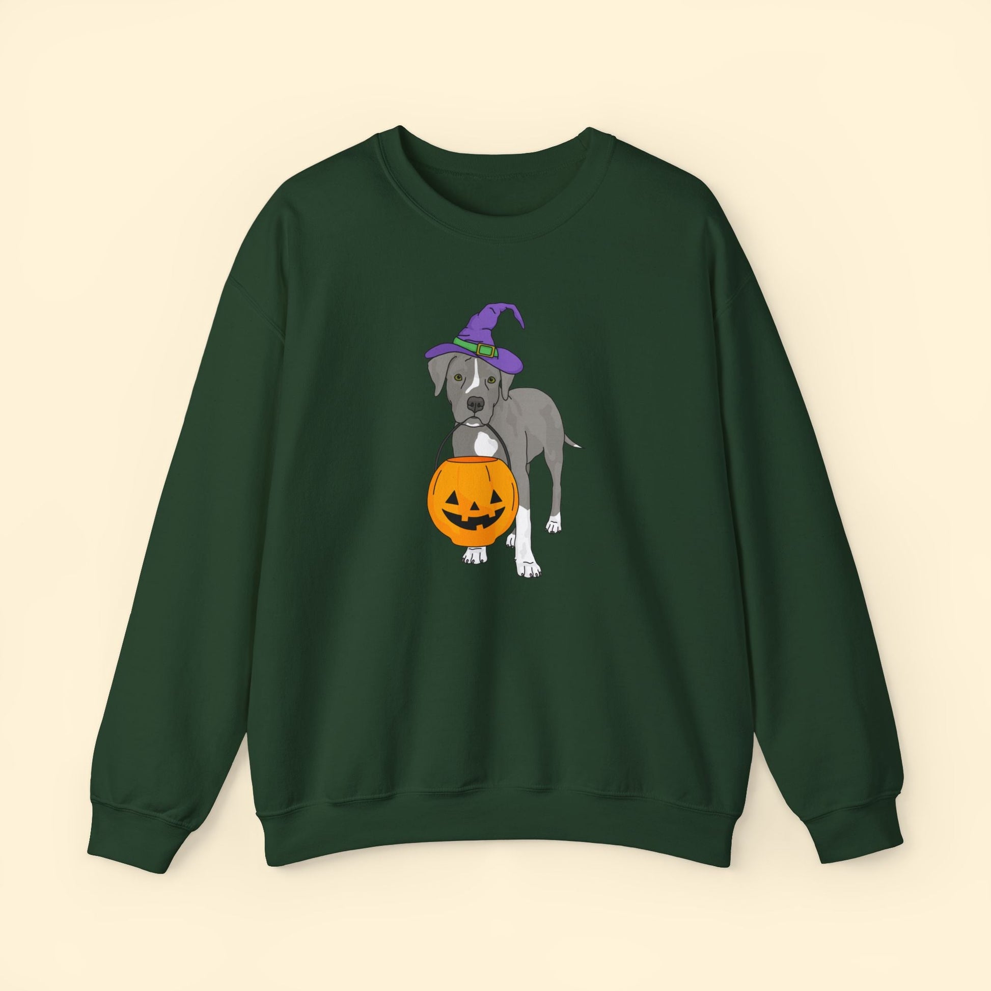 Witchy Puppy | Crewneck Sweatshirt - Detezi Designs - 23923885746624896889