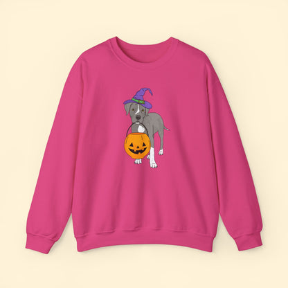 Witchy Puppy | Crewneck Sweatshirt - Detezi Designs - 29476714828605402677