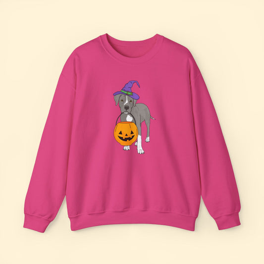 Witchy Puppy | Crewneck Sweatshirt - Detezi Designs - 29476714828605402677