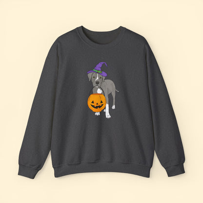 Witchy Puppy | Crewneck Sweatshirt - Detezi Designs - 87606876236364521221