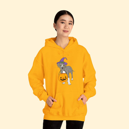 Witchy Puppy | Hooded Sweatshirt - Detezi Designs - 80469388296484226222