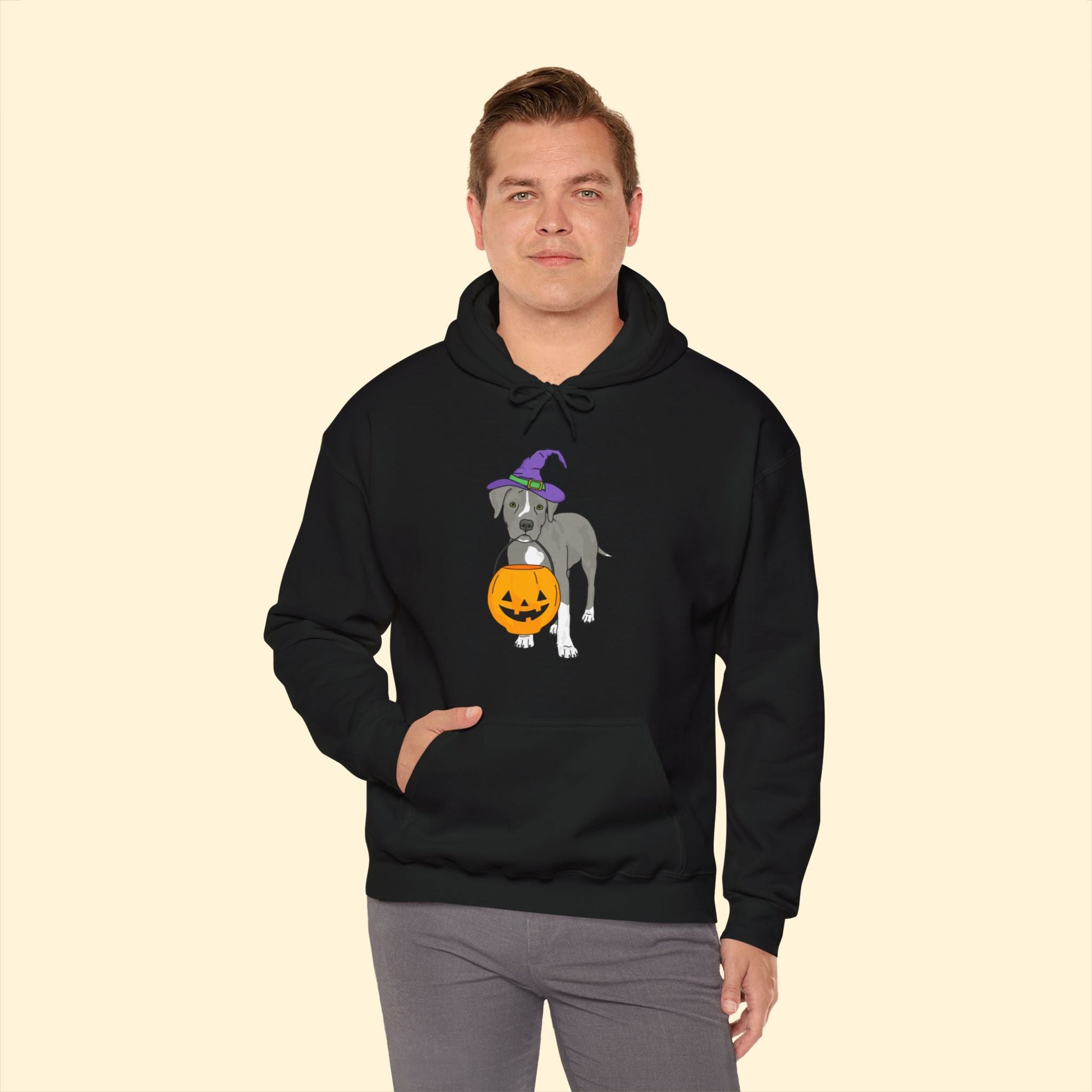 Witchy Puppy | Hooded Sweatshirt - Detezi Designs - 80469388296484226222