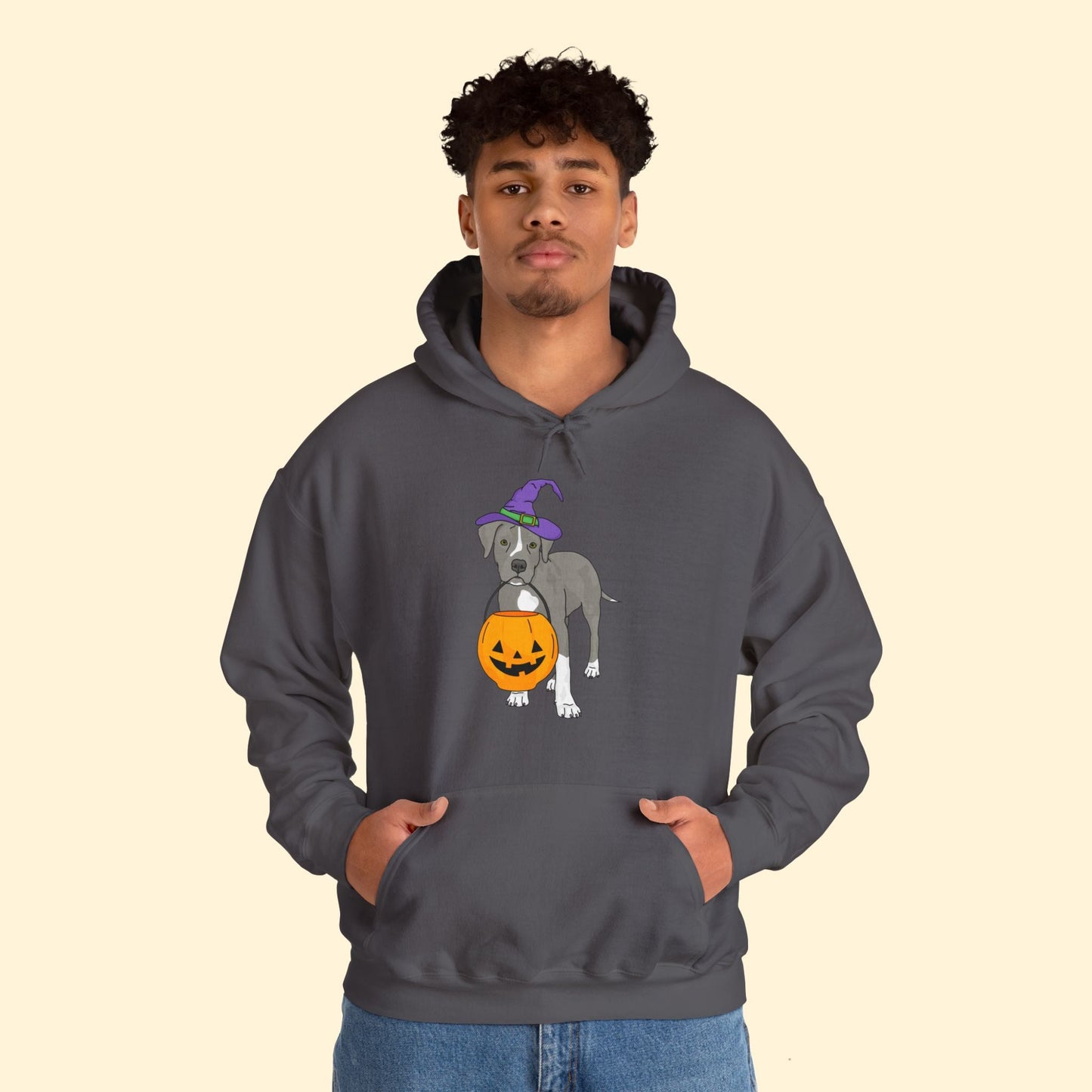 Witchy Puppy | Hooded Sweatshirt - Detezi Designs - 80469388296484226222