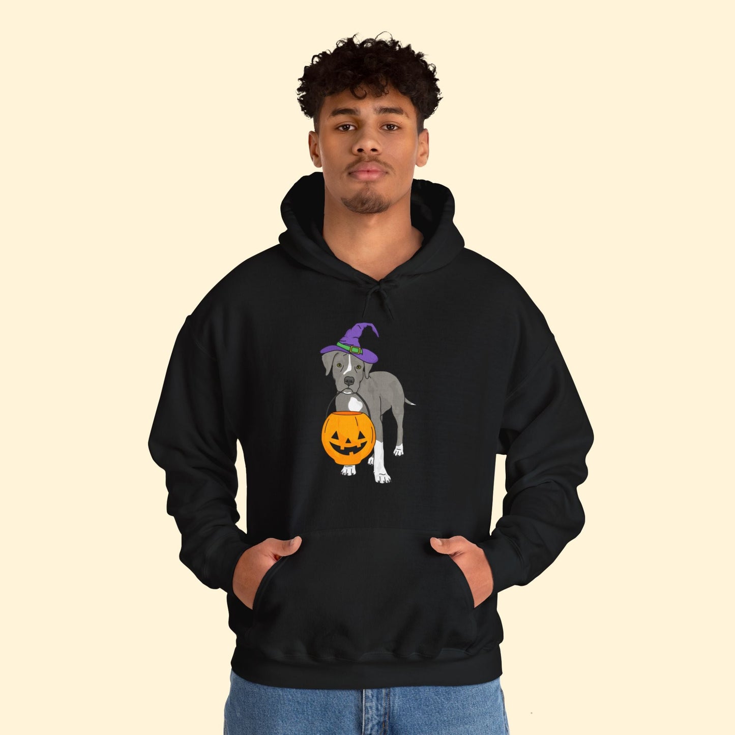 Witchy Puppy | Hooded Sweatshirt - Detezi Designs - 80469388296484226222