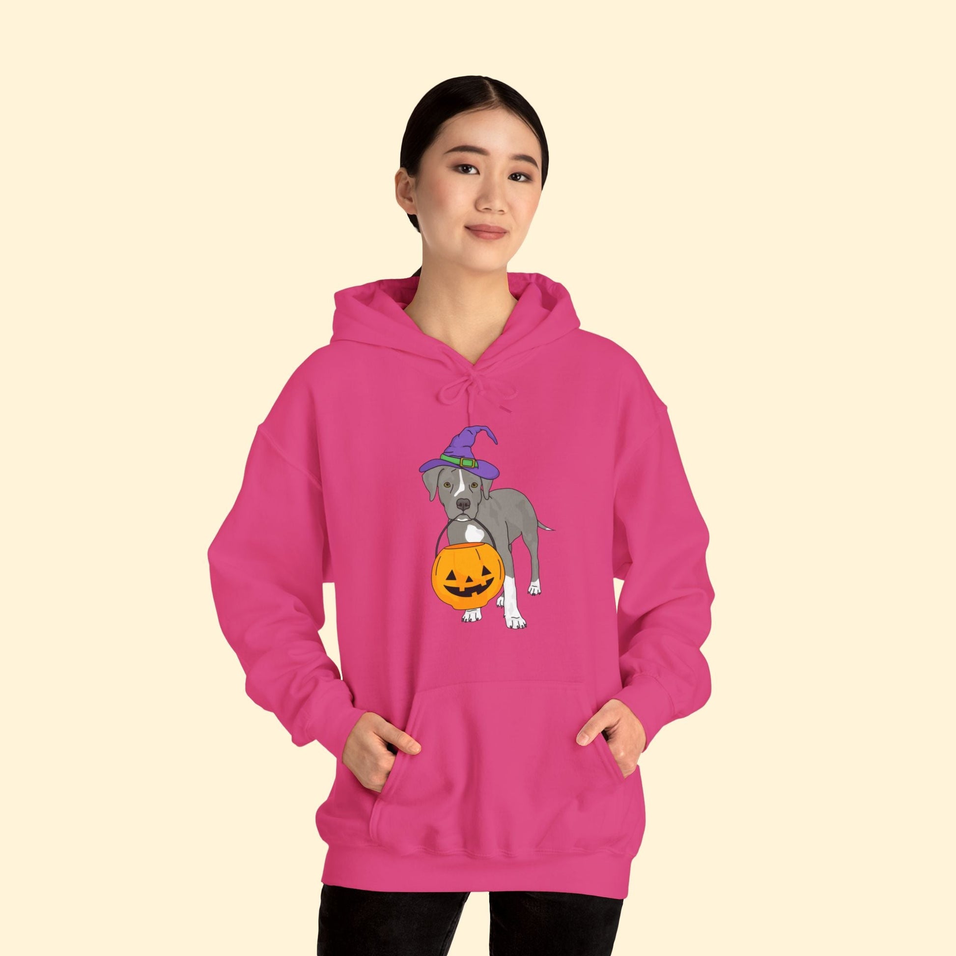 Witchy Puppy | Hooded Sweatshirt - Detezi Designs - 80469388296484226222