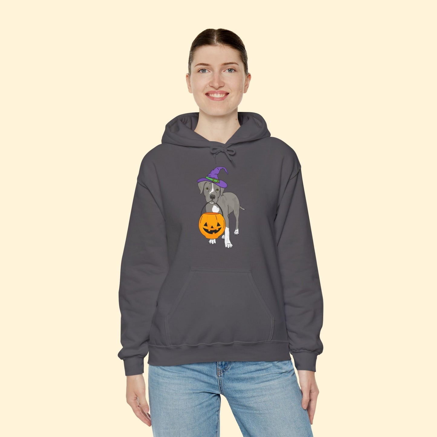 Witchy Puppy | Hooded Sweatshirt - Detezi Designs - 80469388296484226222