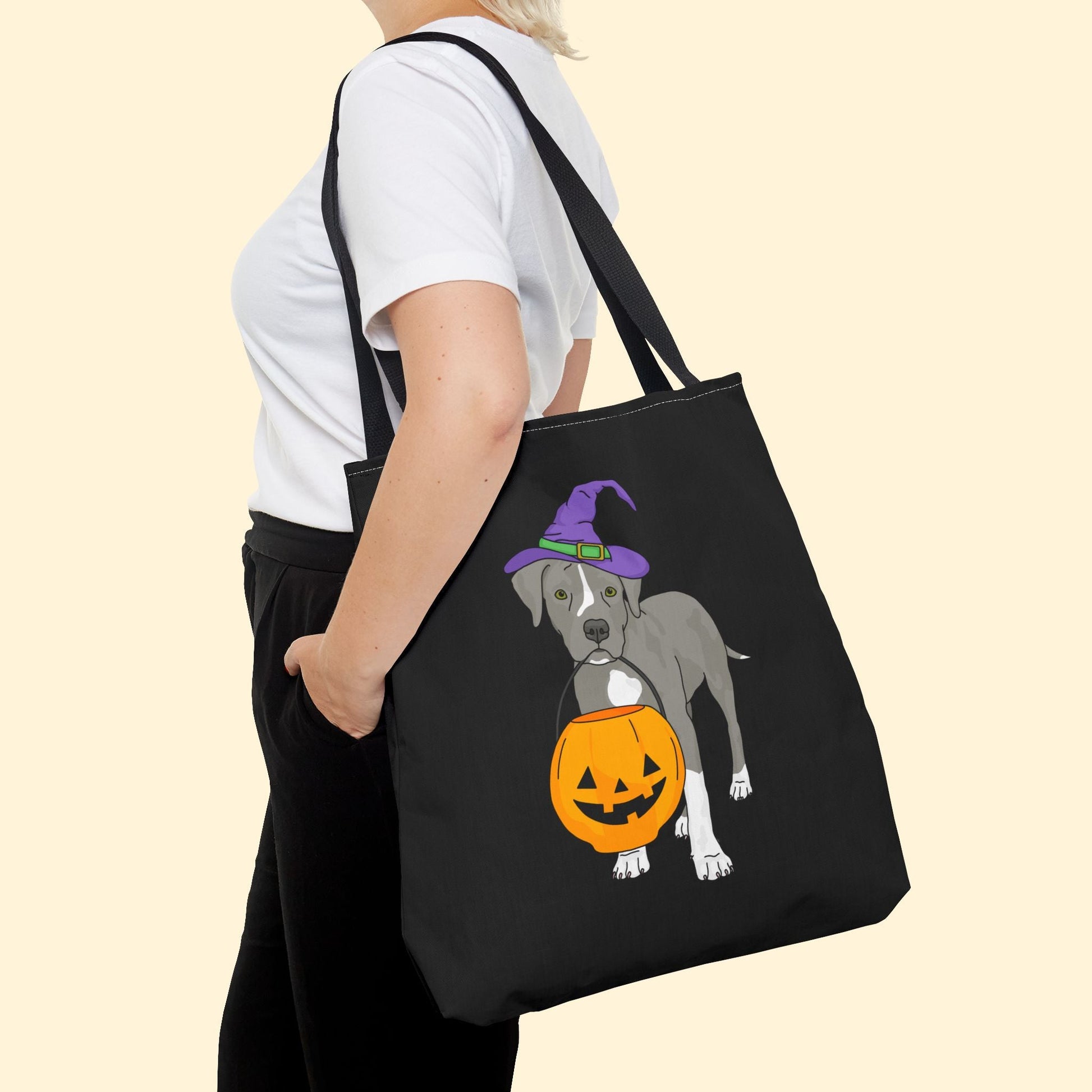 Witchy Puppy | Tote Bag - Detezi Designs - 19354949671578262228